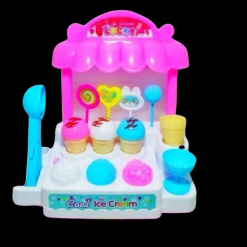 Mainan Anak Es Krim Candy House,Gerobak Es Krim Musik Bisa Nyala