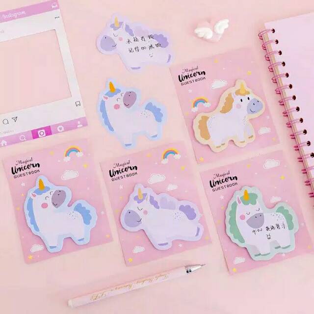 

SunnyFlower - Sticky Notes Bentuk Unicorn
