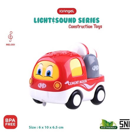 MAI606 IQANGEL LIGHT AND SOUND CONSTRUCTION TRUCK TOYS IQMS1029