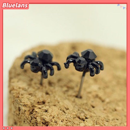 Bluelans Women Fashion Gifts Cute Jewelry Black 3D Animal Mini Spider Stud Earrings