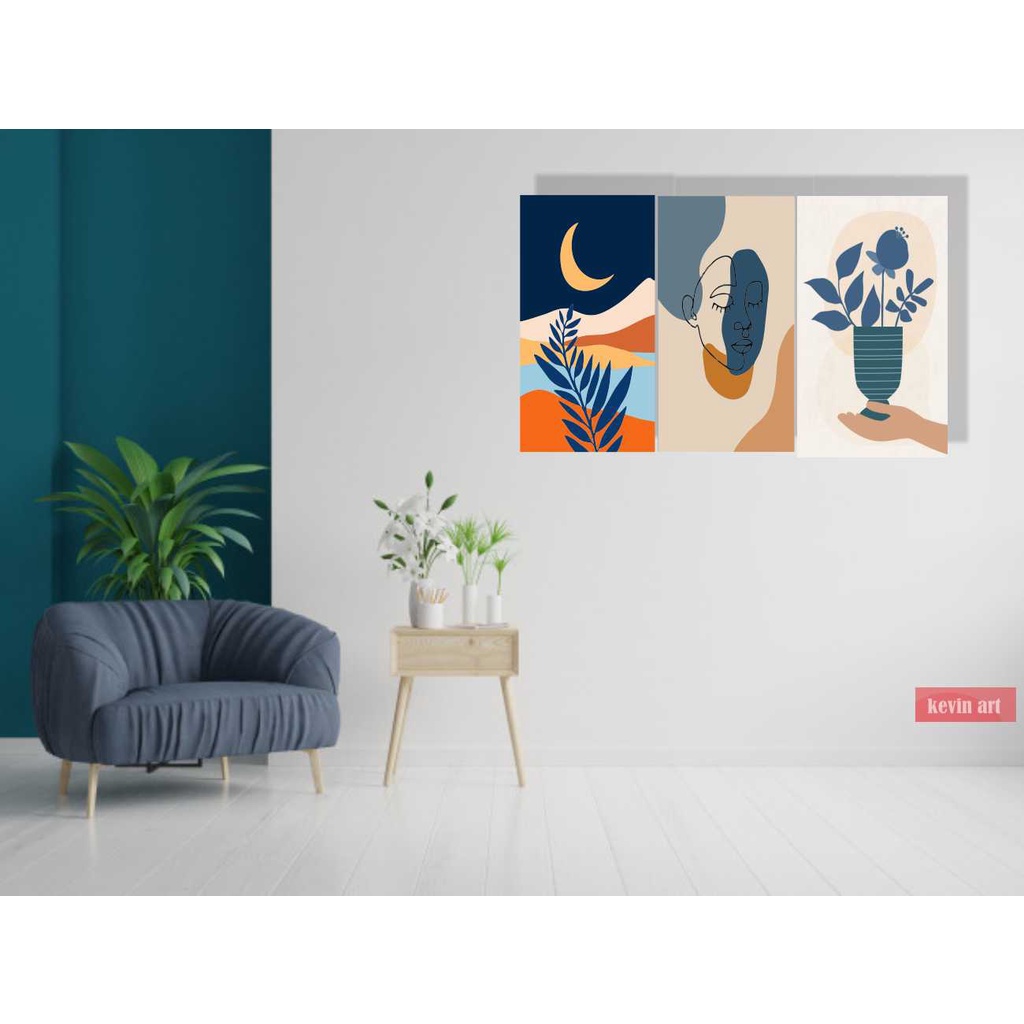 Hiasan Dinding Gambar Aesthetic Pajangan Ruang Tamu Dekorasi Kamar Tidur Walldecor Poster Kayu Tema Etnik Unik Artistik