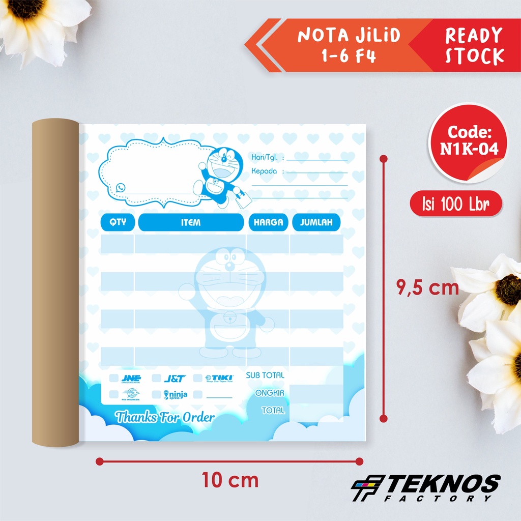 

[100 lembar] NOTA OLSHOP KOSONGAN LUCU MURAH 1 PLY