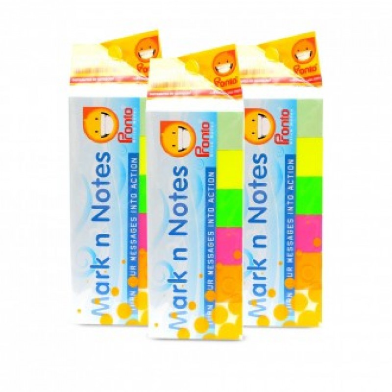 

STICKY NOTES INDEX PEMBATAS BUKU KERTAS TEMPEL WARNA PRONTO MARK & NOTES STIK NOTE