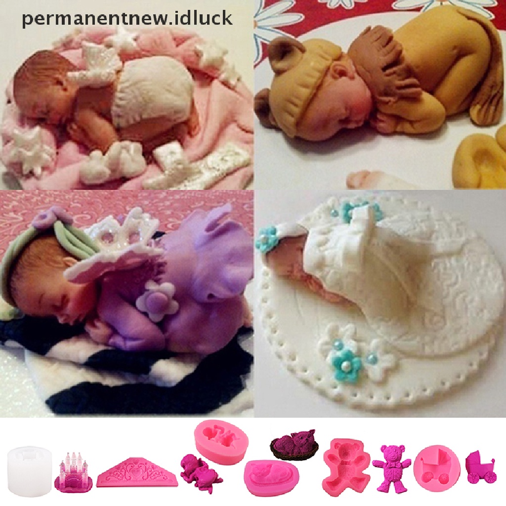 Cetakan Kue / Coklat 3D Bahan Silikon Untuk Dekorasi Baby Shower