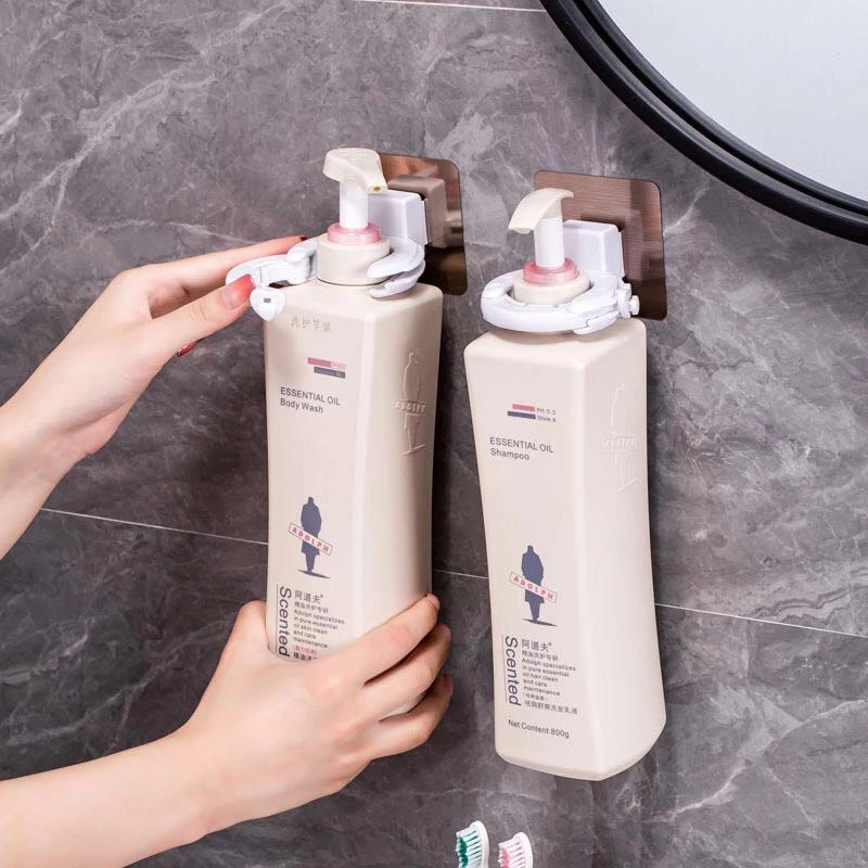 Rak Holder Penyimpanan Botol Sampo Sabun Shower Gel Model Tempel Dinding Untuk Kamar Mandi