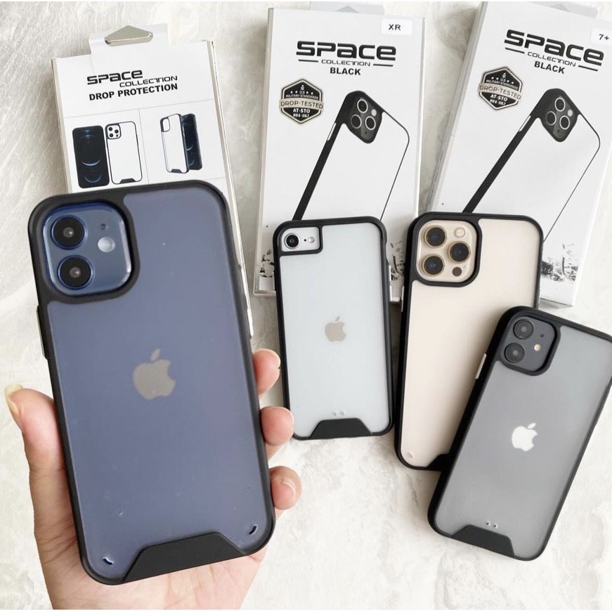 SPACE IMPACT MILITARY DROP BLACK Resistance CASE IPHONE HIGH Quality !!!! IP 7+ SAMPAI IP 12PROMAX