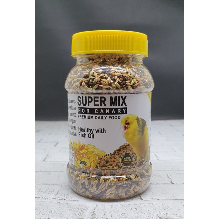 UNIQUE SUPER MIX KENARI PREMIUM 200 GR PAKAN BURUNG KENARI