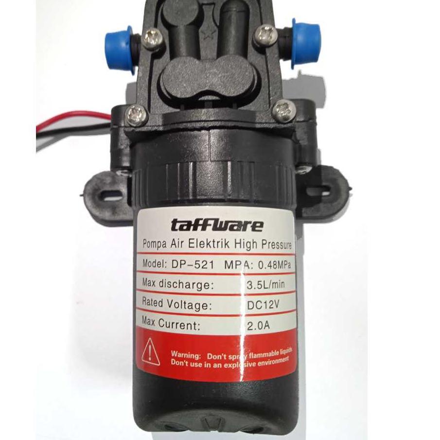 Pasti Ready Pompa Air Elektrik High Pressure 12V 70PSI 3.5L/min / Pompa Air Mini Aquarium / Pompa Pe