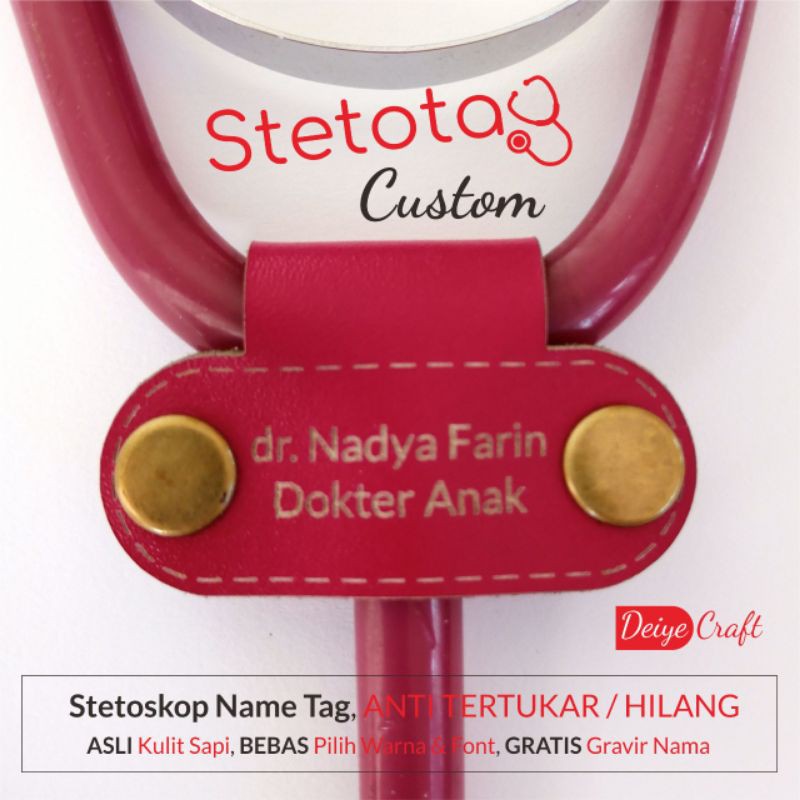 

Tag Stetoskop Stetostag Custom Nama Model DoubleSnap