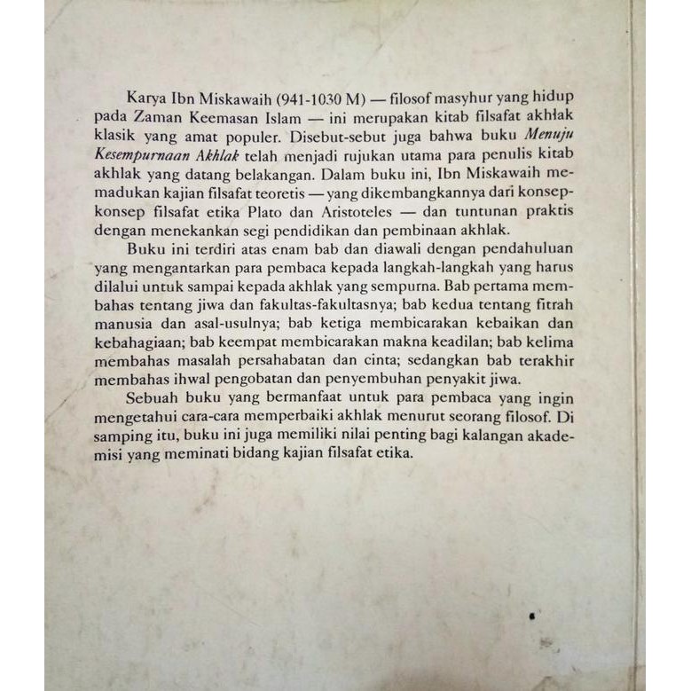 Buku Menuju Kesempurnaan Akhlak