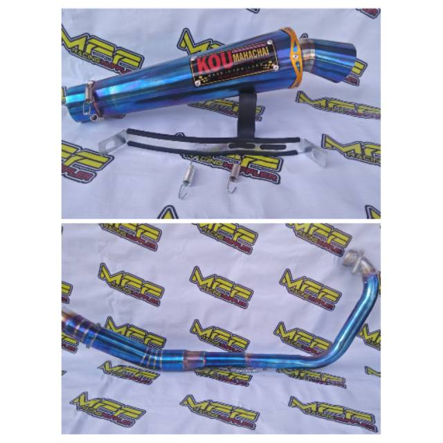 Knalpot Kou l mahachai full blue