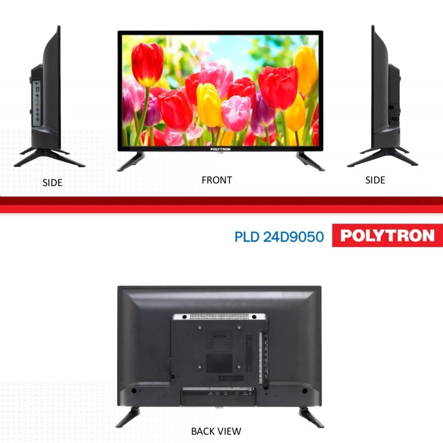 POLYTRON LED TV PLD 24D9050 / PLD24D9050 [USB MOVIE/VGA/HDMI] - GARANSI RESMI