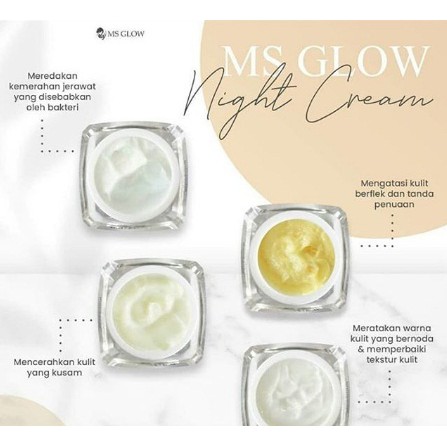 Night Cream Ms Glow Cream Malem MsGlow Acne Whitening Ultimate Luminous