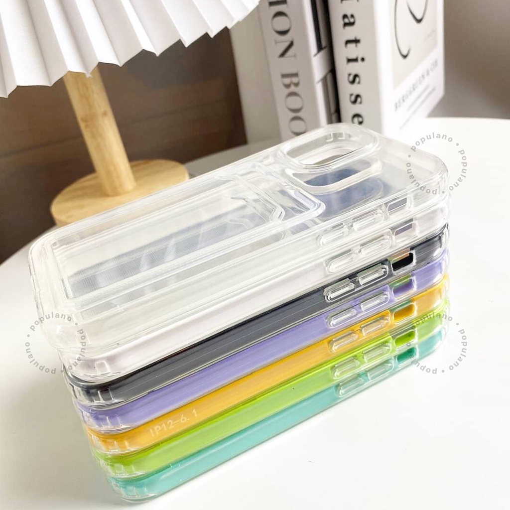 iPhone Card Holder Soft Case Card Slot Softcase Simpan Kartu iPhone Premium Quality Case (3)
