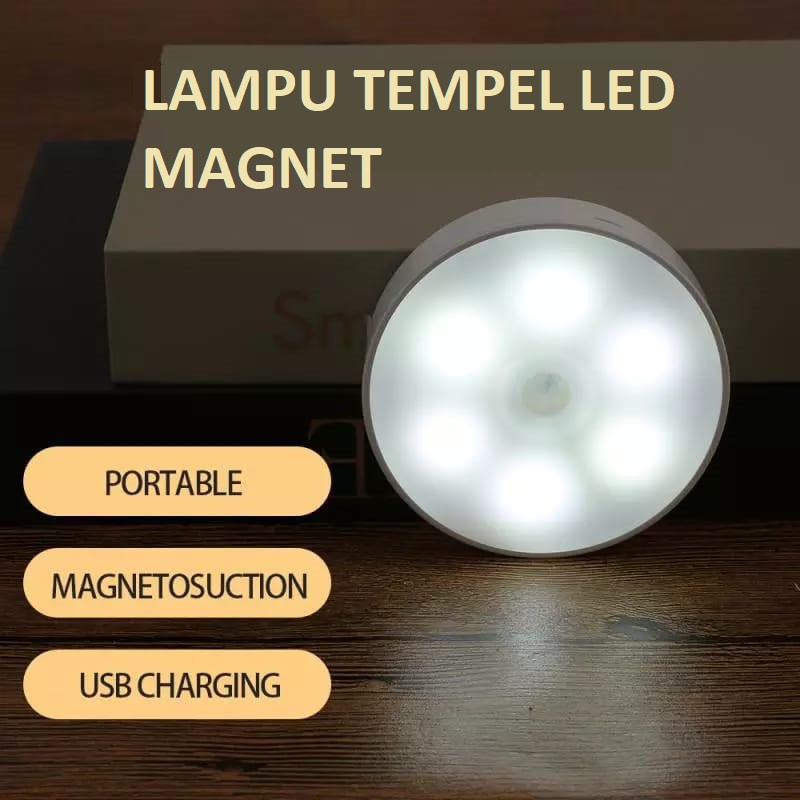 Lampu Dinding LED Tempel Magnet Lampu Belajar 3 Warna