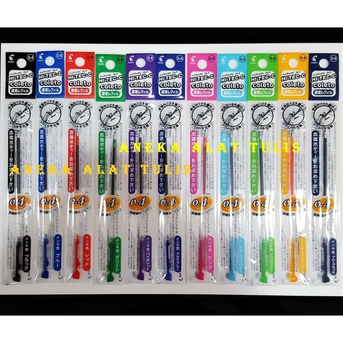 

TERBARU SALE BUY 1 GET 1 FREE : PILOT COLETO HI-TEC-C REFILL