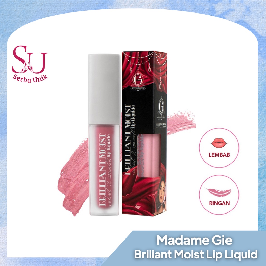 Madame Gie Briliant Moist Velvet &amp; Smooth Lip Liquide | Lip Cream | Lip Matte | Lipstick | Lip Velvet