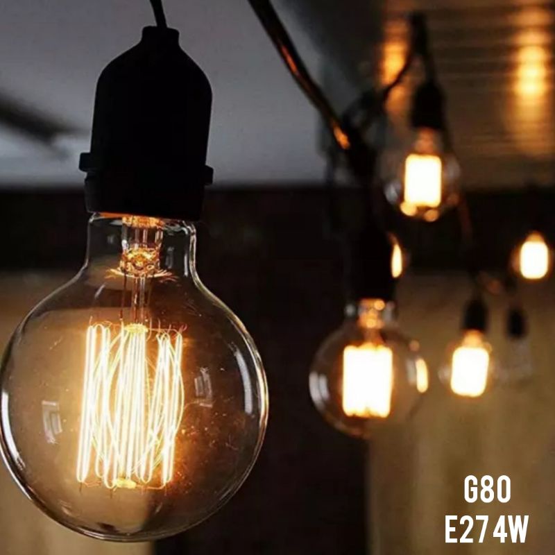 Lampu LED Filamen G45 G80 ST64 C35 E27 2w 4w watt Filament Edison Vintage Lampu Bohlam cafe-