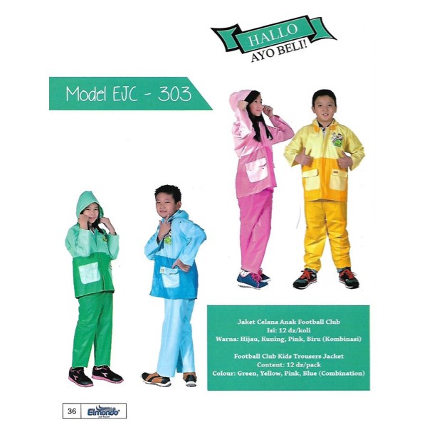 JAS HUJAN ANAK FOOTBALL 303 - ELMONDO