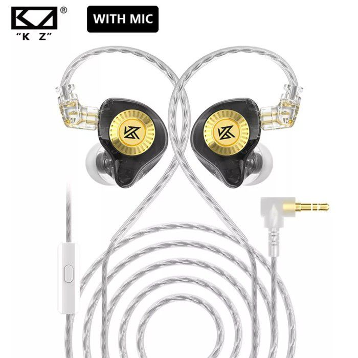 Knowledge Zenith IEM KZ EDX Ultra - with Mic - Dynamic Driver 1DD Basshead - Garansi Resmi 1 Tahun