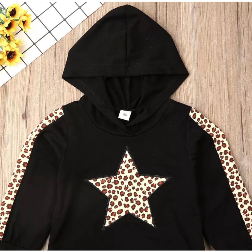 cod/ feee ongkir/ promo murah setelan hoodie bayi anak motif bintang tutul star size 1-5 tahun bahan babyterry terlaris terbaru best quality/ setelan hoodie bayi anak  perempuan/ setelan hoodie bayi anak cewek