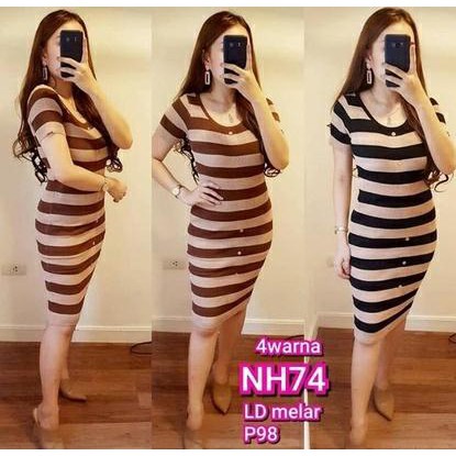 WSE390 - Dress Rajut Nova / Dress Wanita / Dress Rajut Motif Garis / DRESS RAJUT IMPORT / PREMIUM QUALITY