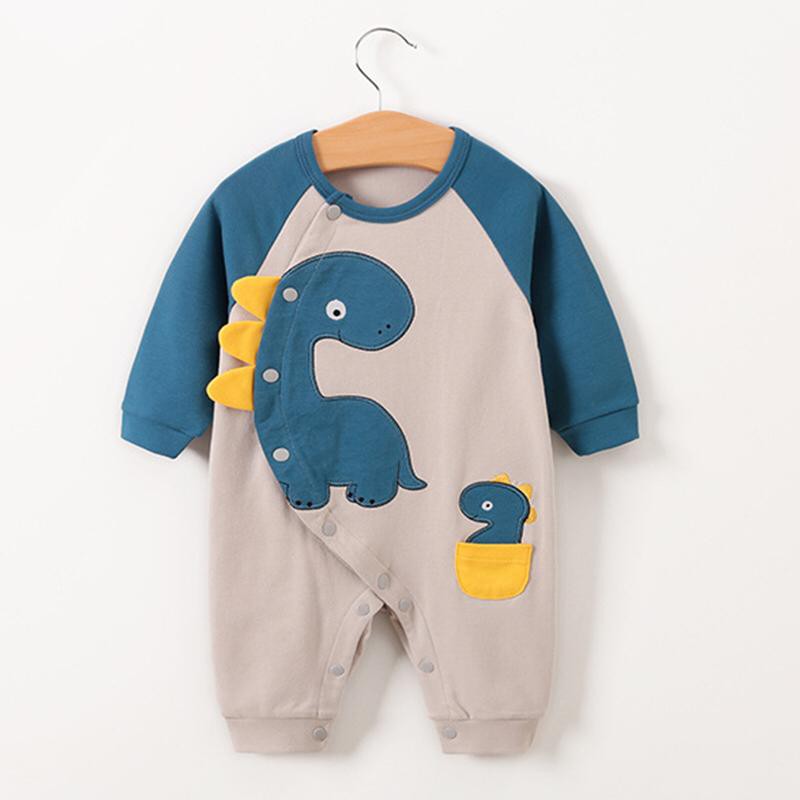 [COD] Baju Bayi lucu Import Lengan panjang 0-24bln motif DINO Import KOREA baju bayi bordir Jumper bayi Jumpsuit bayi laki laki/Babylovanta