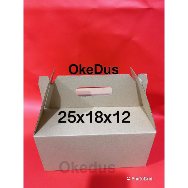 

kardus 25x18x12 cm die cut, box bingkisan