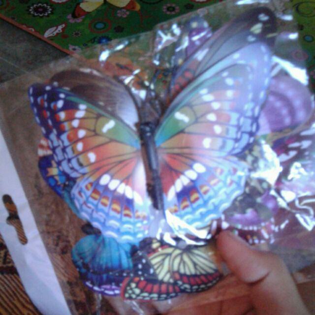 3d (singgle) Butterfly Wall Sticker Dingding Kupu² 3d Dengan Magnet