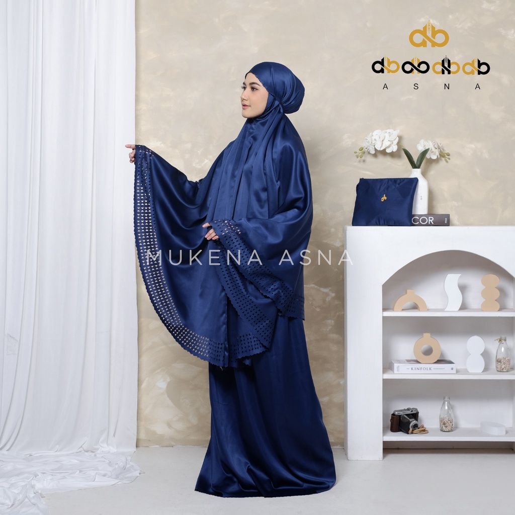 Mukena Dewasa Daily Lasercut Mewah AsnaCollection٩٩