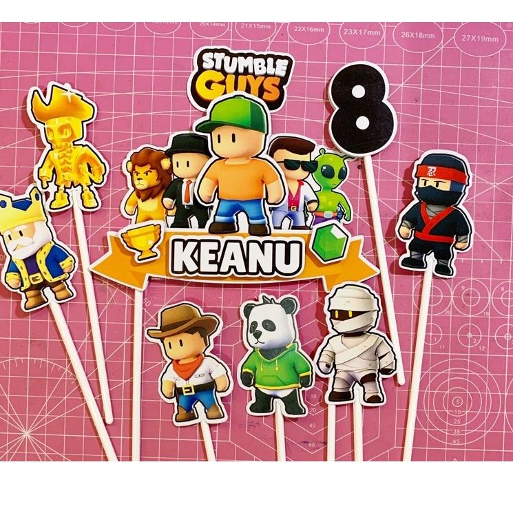 Jual Hadir Promo Cake Topper D Karakter Stumble Guys Game Stumble Guy