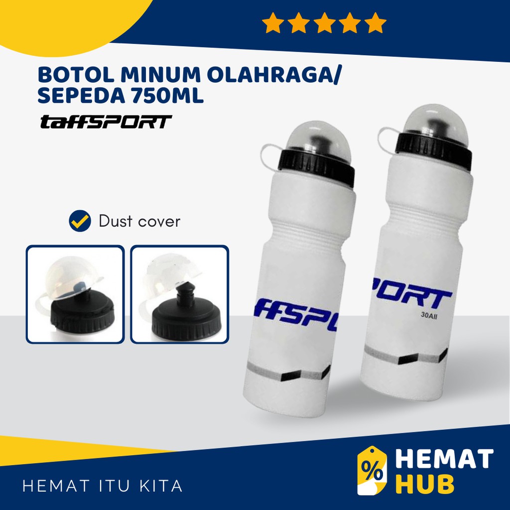 Botol Minum Sepeda Olahraga Tempat Air Anti Bocor Putih 750 ml Food Grade BPA Free