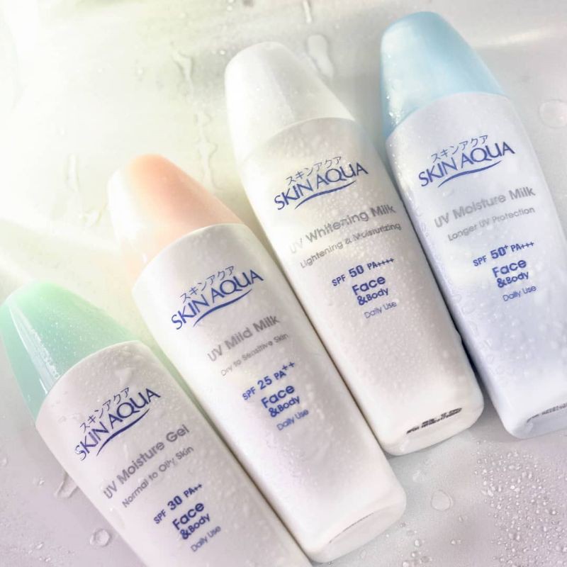 Skin Aqua UV Sunscreen Moisture Gel / Whitening Milk / Mild Milk / Moisture Milk 40gr