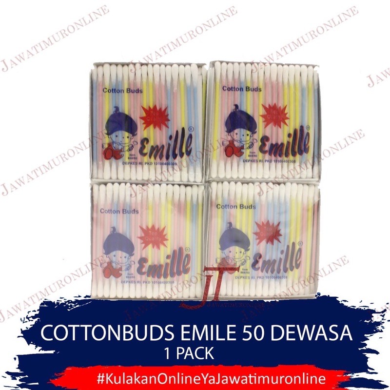 Cotton Bud EMILE Dewasa isi 50 / COTTONBUD