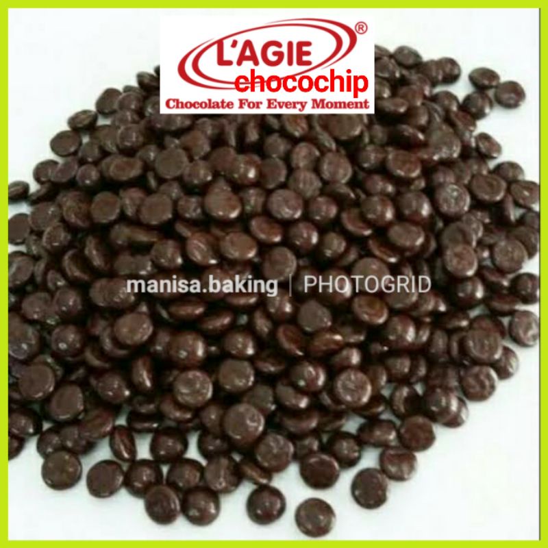 

LAGIE CHOCO CHIPS REPACK 500 GR COKLAT CHIP 1/2 BULAT L'AGIE CHOCO CHIPS