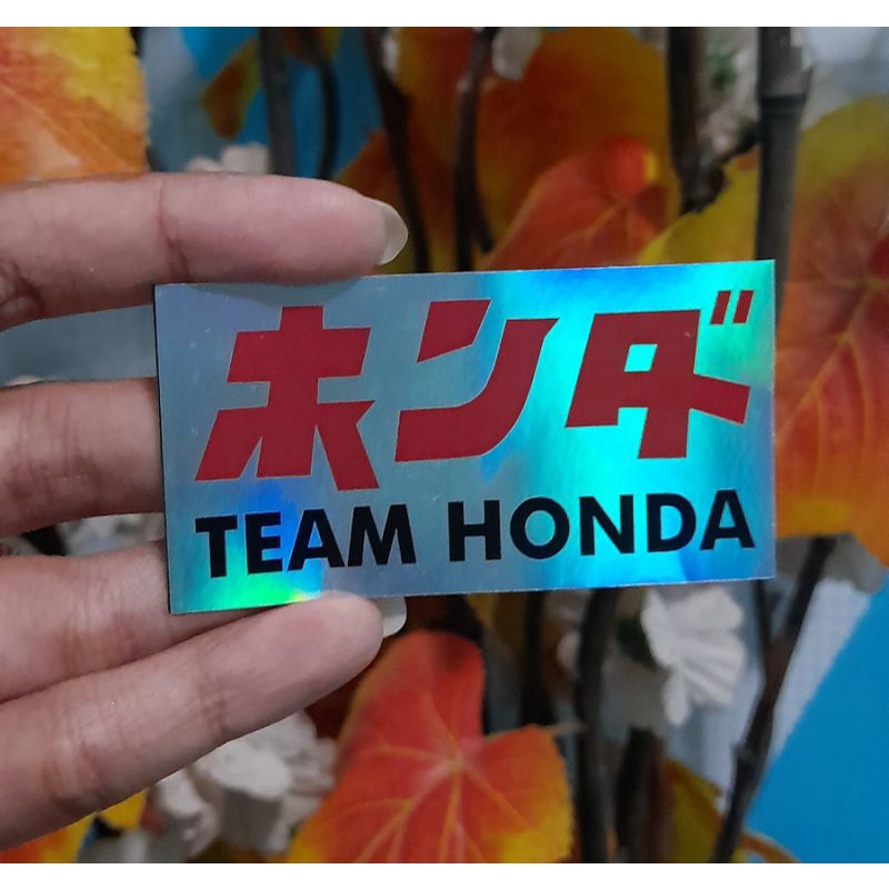 Stiker Sticker Hologram Honda Gank Team Honda Privateer Herex V2 Stiker Motor -DP