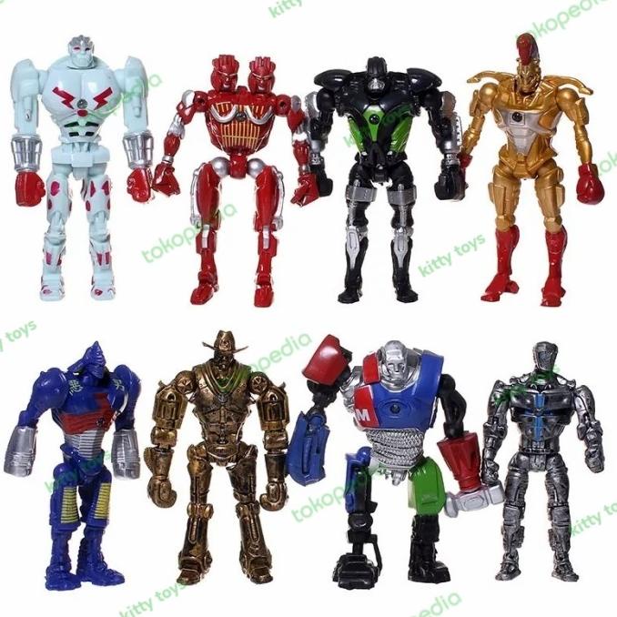 Mainan Action Figure Robot Fortitude Real Steel Atom Movie Set Isi 8