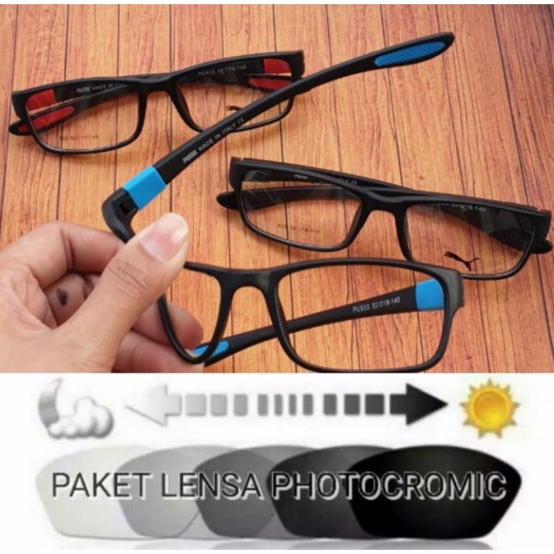 KACAMATA SPORTY PAKET LENSA PHOTOCROMIC/BLURAY