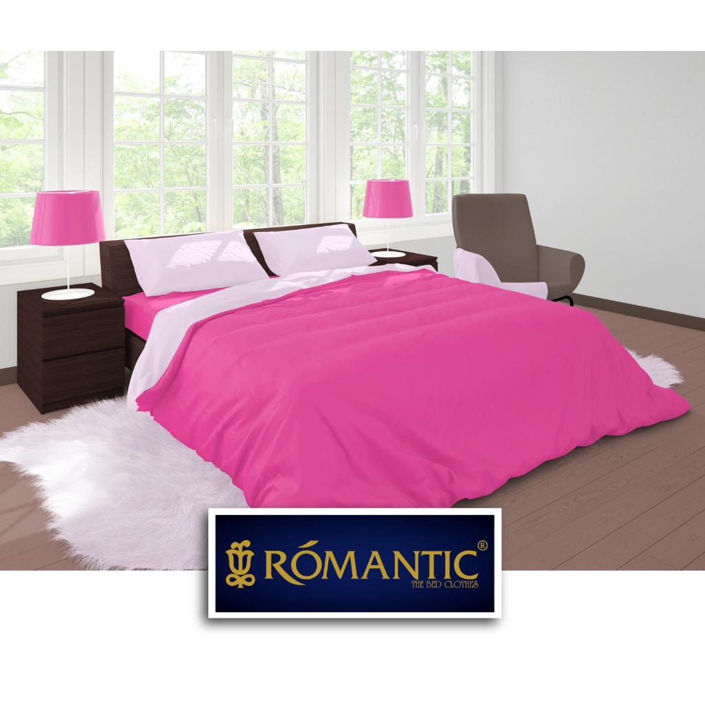 Two Tone Bedcover ROMANTIC Light Pink x Pink aesthetic Bandung