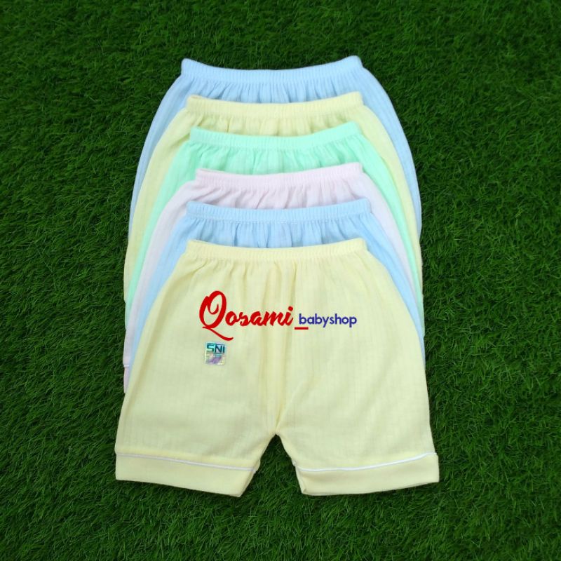 MEGA 6 pcs Celana Pendek Bayi Murah Warna SNI