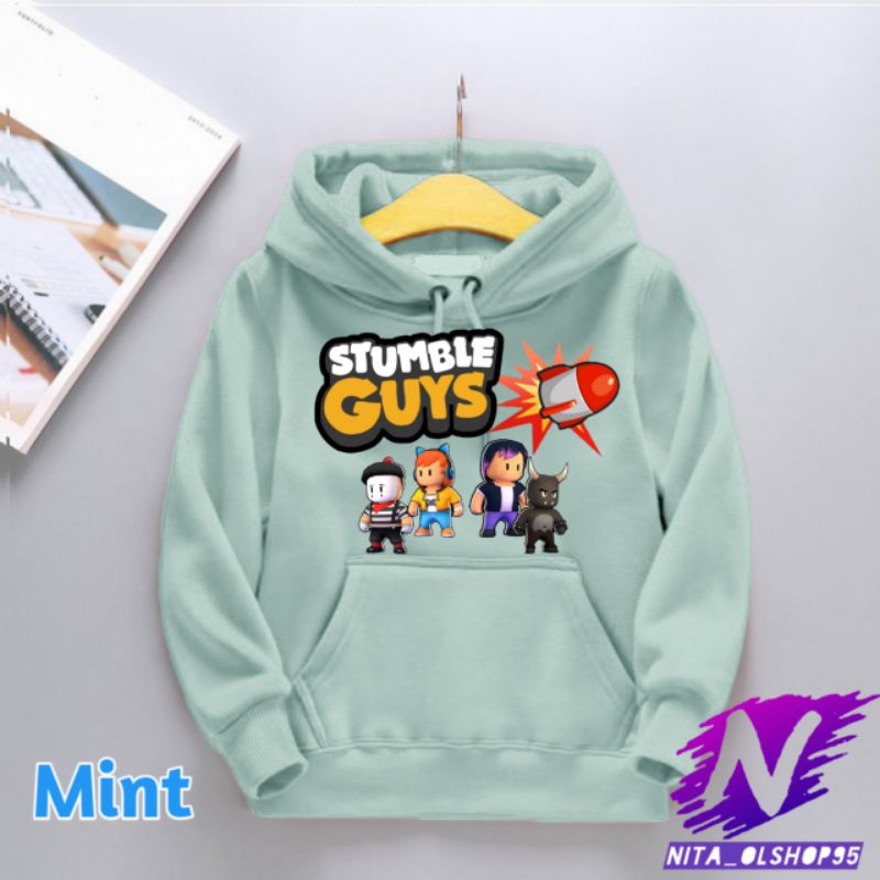 Hoodie stumble guys roket hoodie anak bisa untuk laki laki dan perempuan untuk anak umur 2-12tahun