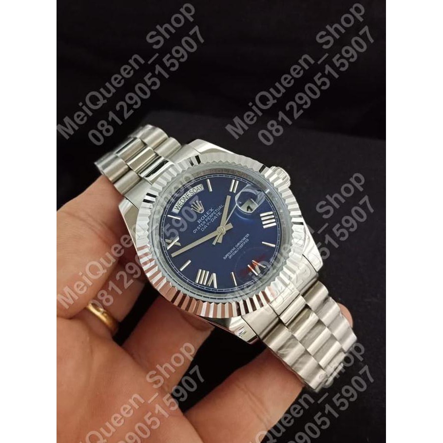Super Sale Jam Tangan Pria ROLEX Oyster DayDate Romawi Matic2 SUPER PREMIUM AAA Ready Stock