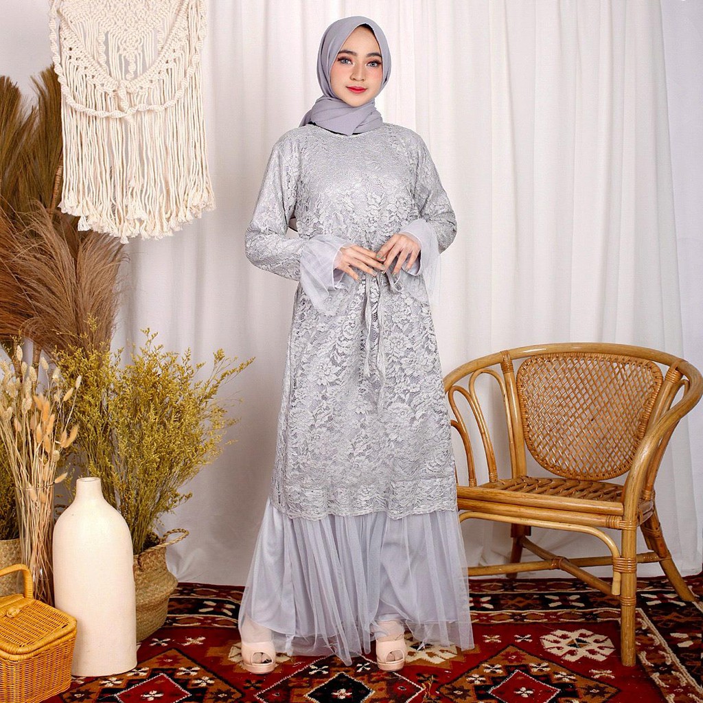 (Jamin RealPic) RATUTU Maxi BRUKAT CORNELI TULANG GAMIS DRESS KEBAYA LARKI KONDANGAN SERAGAM / Kebaya / Dress Muslim Pesta / Gamis Kondangan