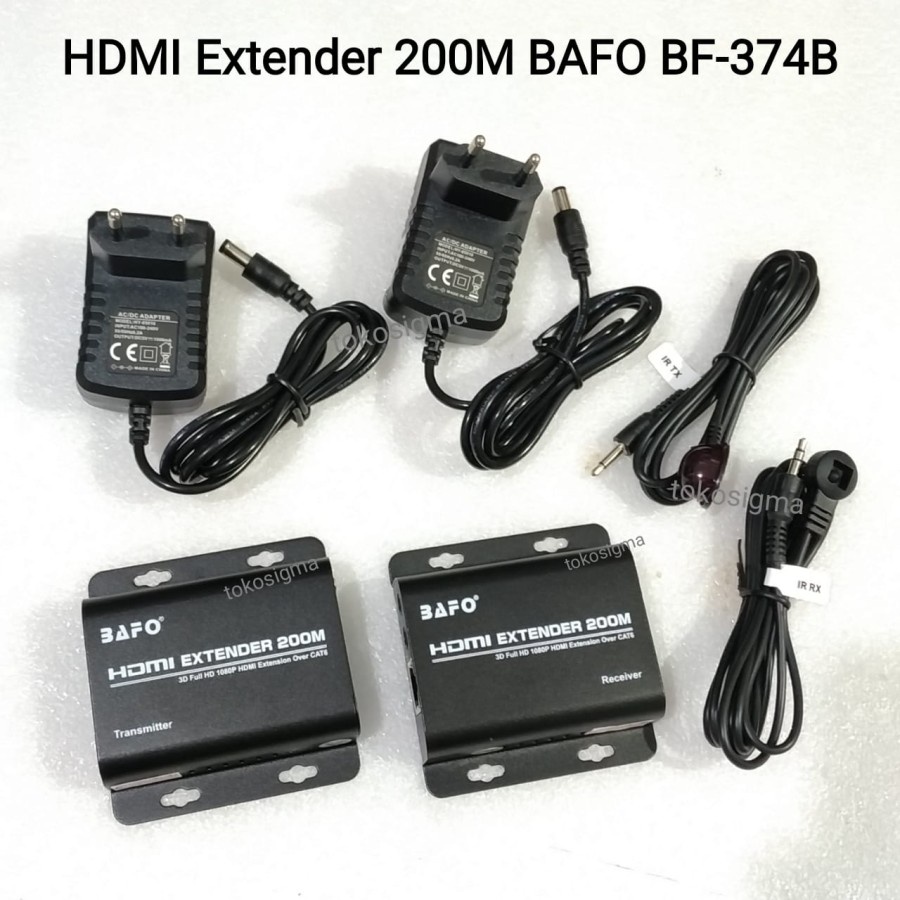 HDMI Extender Over Cat6 LAN UTP Cable 200M BAFO BF-374B Full HD 1080P