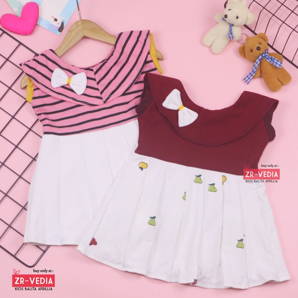 Dress Evelin Baby New Born Baru Lahir / COD Baju Anak Baby Perempuan Bayi Girl Lucu Harga Konveksi.