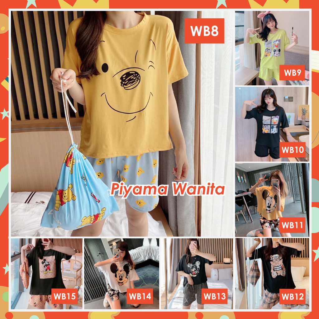 LAPAGO - Piyama Dewasa Wanita Impor | Baju Tidur | Sleepwear 2021 Type WB