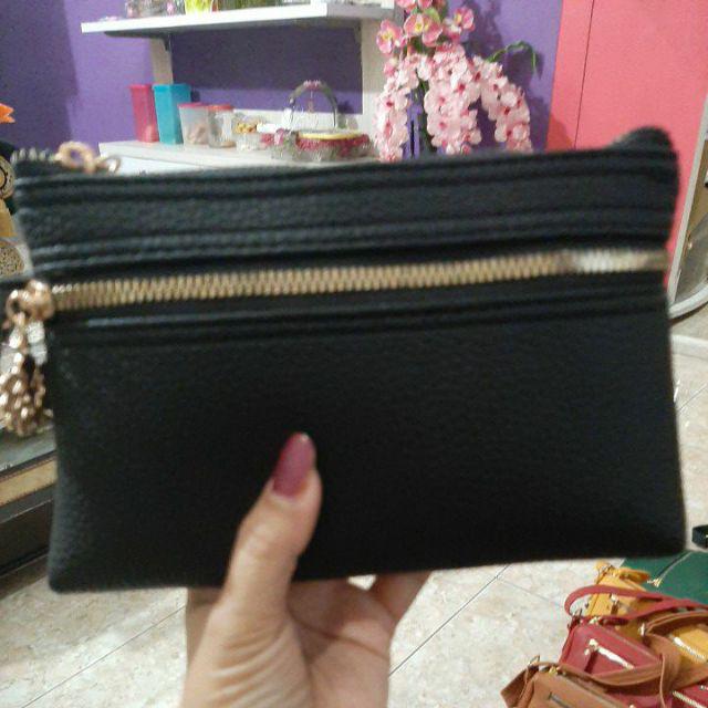 Dompet Wanita Silvi Terbaru 2021 Papirut Kulit Jeruk Premium Sintetis Imfort Kekinian Bisa COD-Hitam