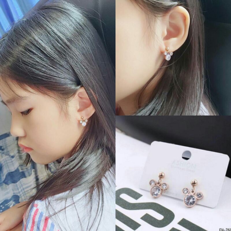 set kalung dan anting anak mickey