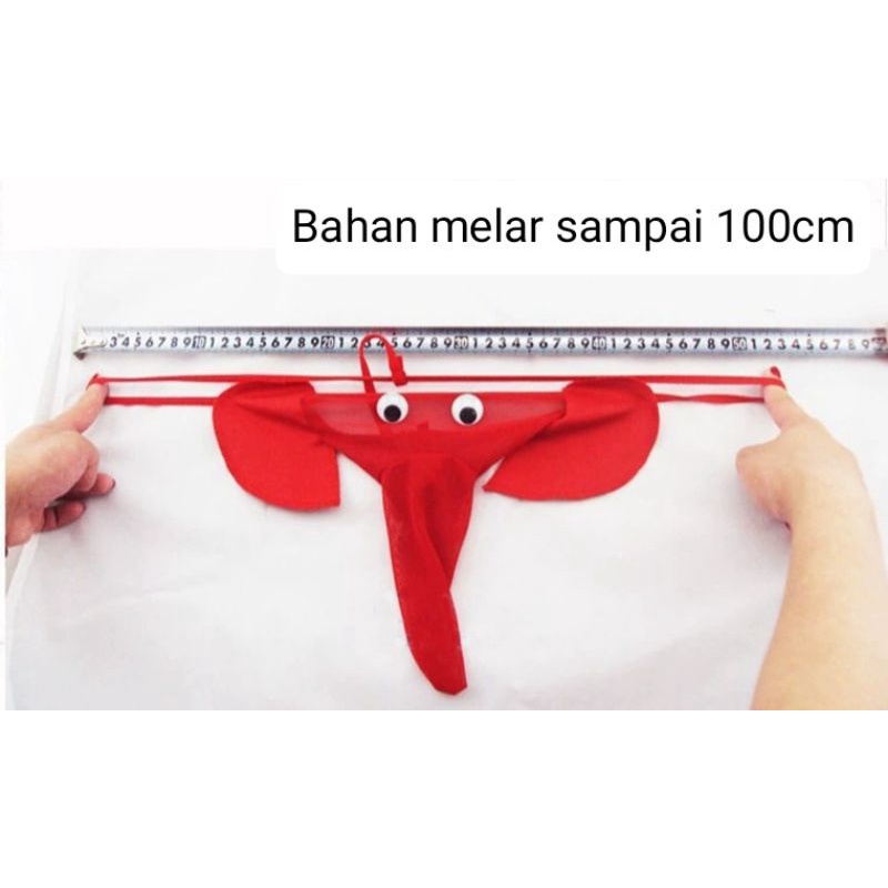 Thong Pria Sexy G String T panty Celana Dalam Laki laki Model Polos &amp; Gajah Motif Macan Leopard