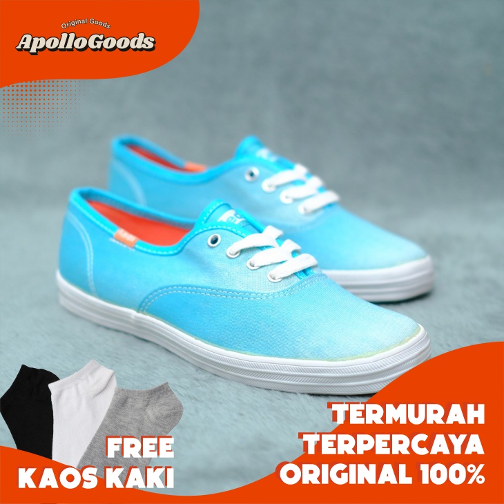 SALE  SEPATU KEDS CHAMPION WHITE BLUE ORIGINAL | SEPATU WANITA MURAH | SEPATU WANITA CASUAL | SNEAKE